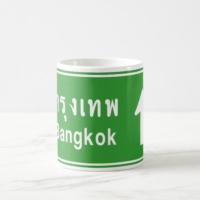 Taza De Café Bangkok delante ⚠ Rótulo de tráfico por carretera  (Centro)