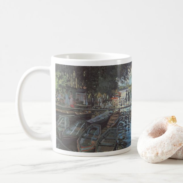 Taza De Café Bañistas en La Grenouillère de Claude Monet (Con donut)