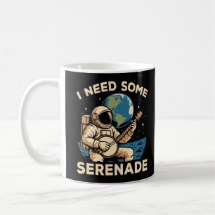 Taza De Café Banjo astronauta Serenade Sonido cósmico