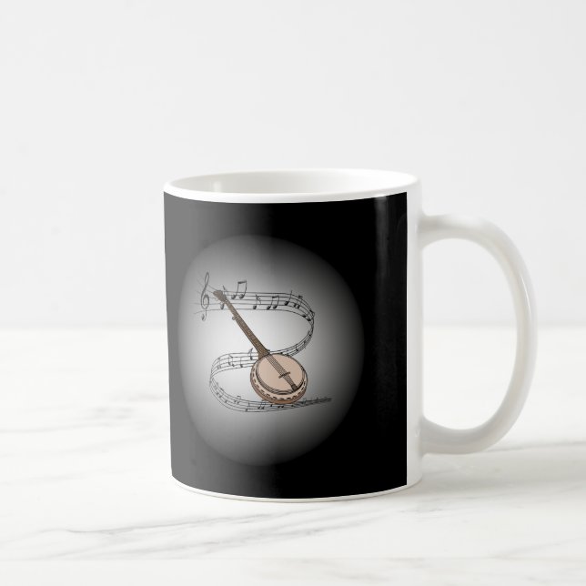 Taza De Café Banjo ~ Globo musical ~ Instrumento musical ~ (Derecha)