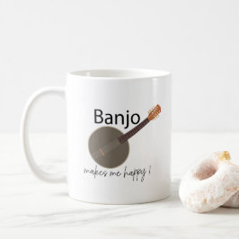 Taza De Café Banjo me hace feliz