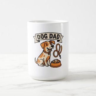 Taza De Café Banner de dibujos animados de Papá Perro