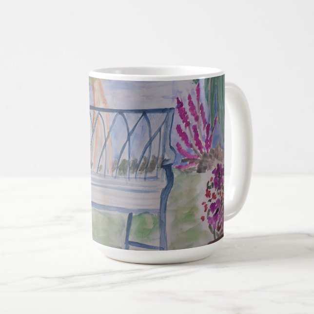 Taza De Café Baño de jardín de verano (Anverso derecho)