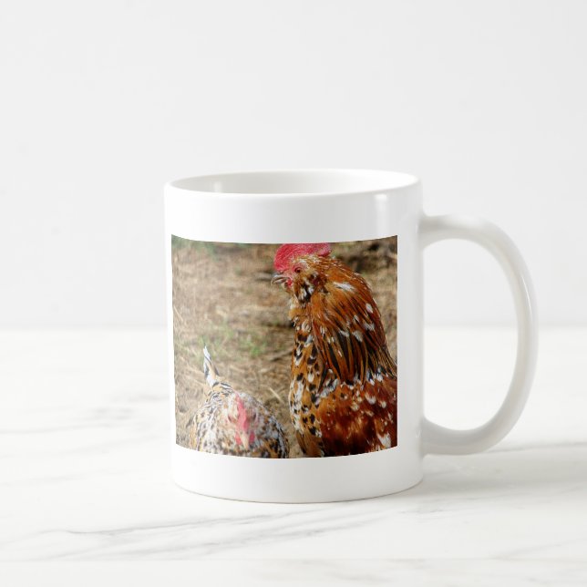 Taza De Café Bantam Hen y Rooster (Derecha)