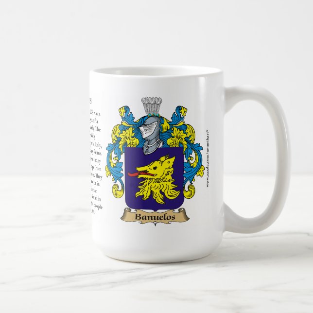 Taza De Café Banuelos, el origen, el significado y el escudo (Derecha)
