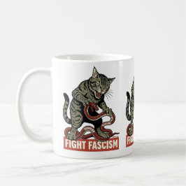 Taza De Café Banzai Kat Lucha Contra el Fascismo