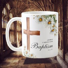 Taza De Café Baptismo de las acuarelas florales