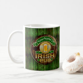 Taza De Café Bar de nombres personalizados Rótulo de pub irland