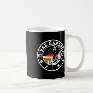 Taza De Café Bar Harbor - Maine - Diseño Retro - Clic 