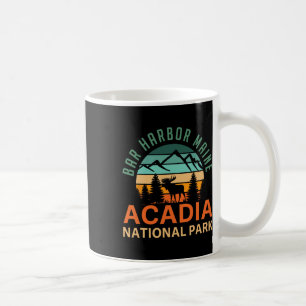 Taza De Café Bar Retro Harbor Maine Parque Nacional Acadia Alce