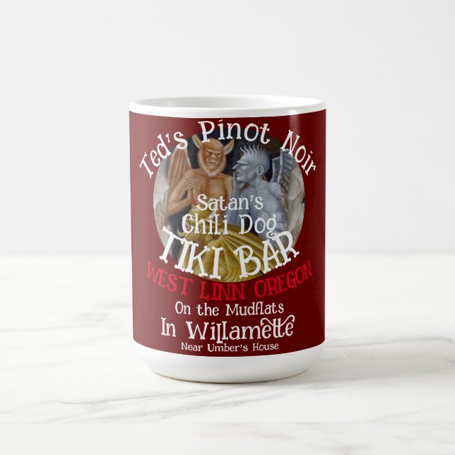 Taza De Café Bar Tiki Perro Caliente del Diablo Pinot Noir de T (Centro)