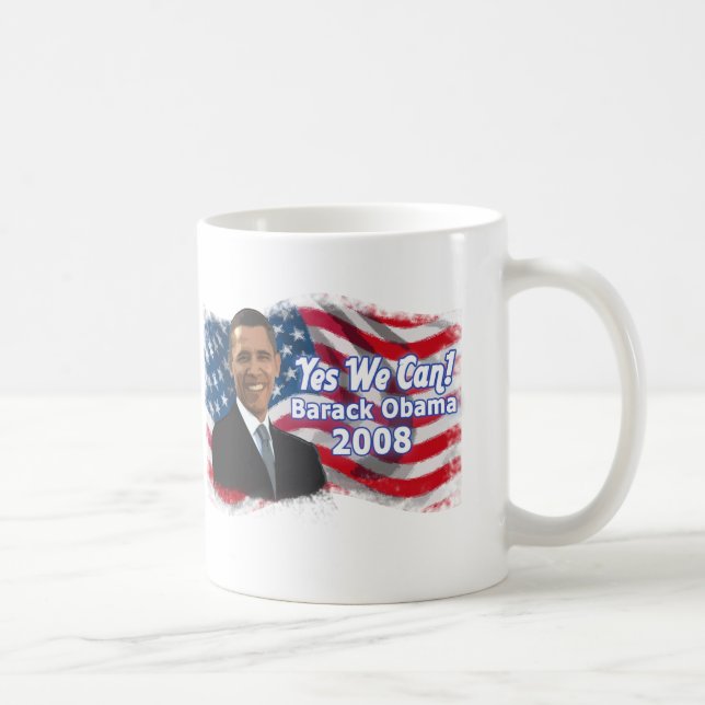 Taza De Café Barack Obama para presidente Mug (Derecha)