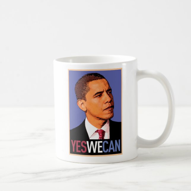 Taza De Café Barack Obama "que podemos" asaltar sí (Derecha)