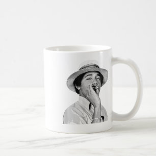 Taza De Café Barack Obama retro vintage a la juventud fumando O