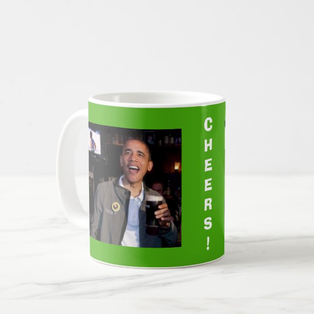 Taza De Café Barack Obama San Patricio (Anverso izquierdo)