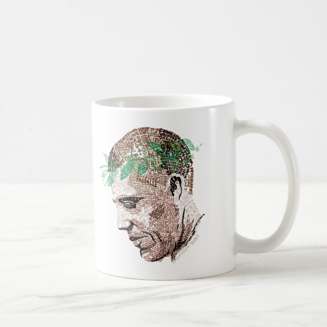 Taza De Café Barack Obama tipográfico (Derecha)