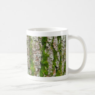 Taza De Café Baraja De Árbol De Pino Con Moss