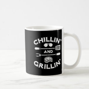 Taza De Café Barbacoa Chillin y Grillin Camiseta de barbacoa pa