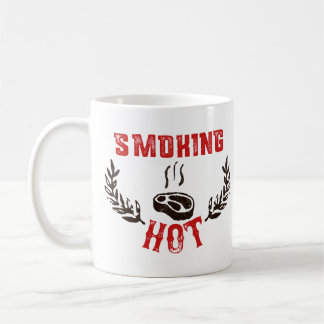 Taza De Café barbacoa, humo y parrilladas - Fumar caliente