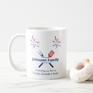 Taza De Café Barbacoa patriótica del 4 de julio, celebración de