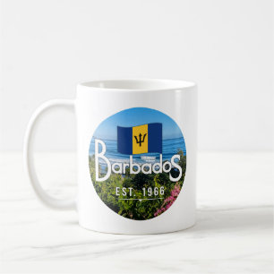 Taza De Café "Barbados Este. Vista de la costa este de 1966" co