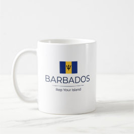 Taza De Café Barbados Minimalista | Orgullo Cotidiano