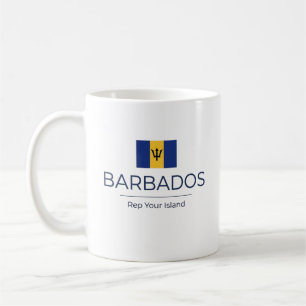 Taza De Café Barbados Minimalista   Orgullo Cotidiano