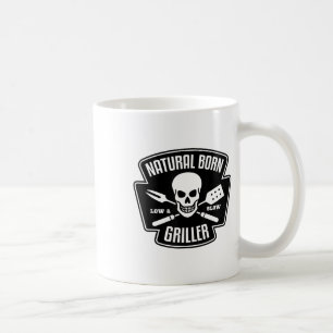 Taza De Café Barbecue Natural Nacido Griller Funny Grill Master