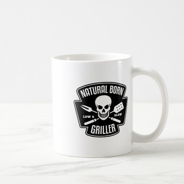 Taza De Café Barbecue Natural Nacido Griller Funny Grill Master (Derecha)
