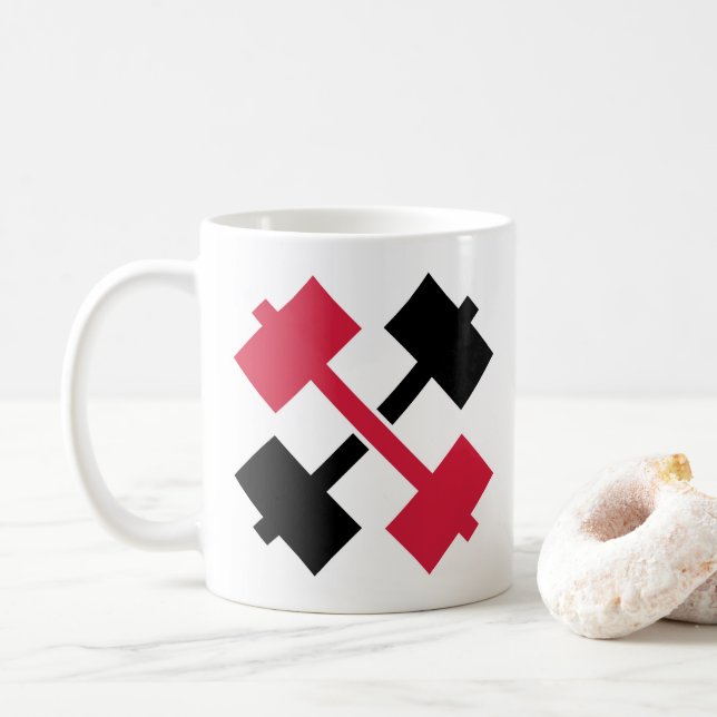 Taza De Café Barbells cruzados (Con donut)