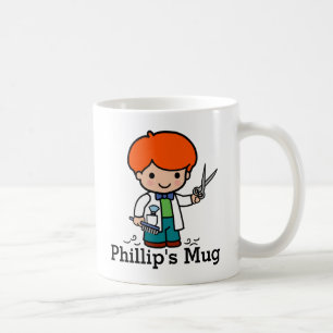 Taza De Café Barber futuro / Hairdresser Boy con tijeras