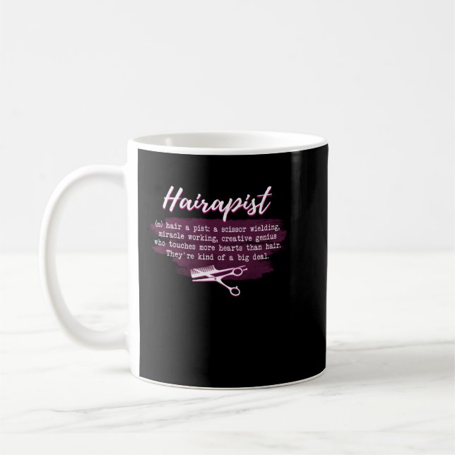 Taza De Café Barber Hairapist Definition Gift For Haircutter Ha (Izquierda)