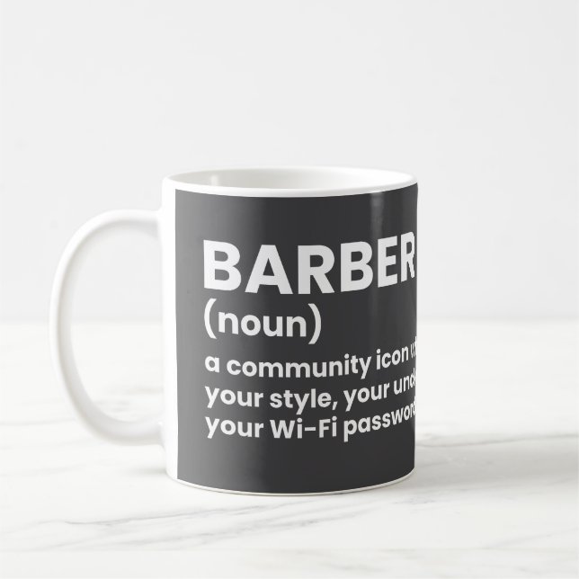Taza De Café Barber Humor Definition Mug (Izquierda)
