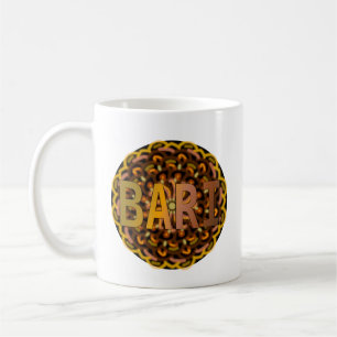 TAZA DE CAFÉ BARBERSHOP BARI MANDALA RETRO 70'S ABSTRACT BLUR