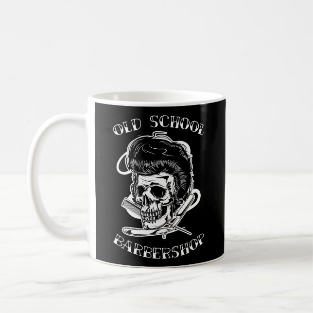 Taza De Café Barbershop Beard Hairstyle Coiffeur Barber Barbero (Izquierda)