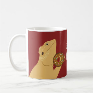 Taza de café barbuda del lagarto de dragón de la