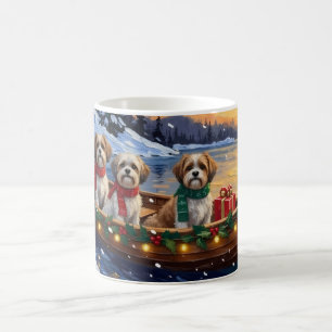 Taza De Café Barca de Navidad de Malti Tzu Fiesta