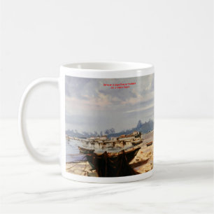 Taza De Café Barca en la playa/Boat on the beach