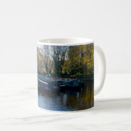 Taza De Café Barcazas amarradas en la dársena de Salterhebble