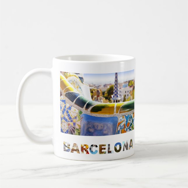 Taza De Café Barcelona España Parc Guell Travel Photo (Izquierda)