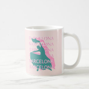 Taza De Café Barcelona Travel Art, España, Viajes Art