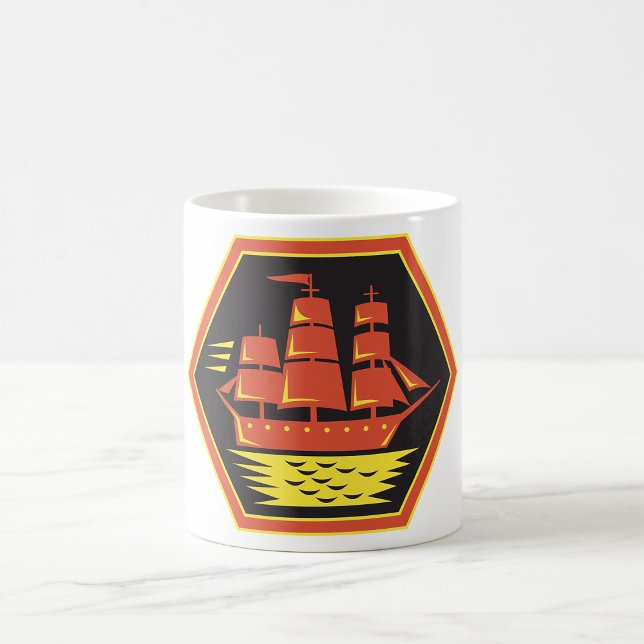 Taza De Café Barco Clipper Antiguo Navegando (Subido por el creador)