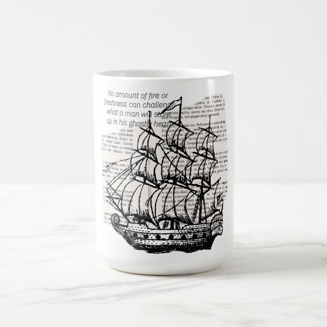 TAZA DE CAFÉ BARCO CON CITA (Centro)