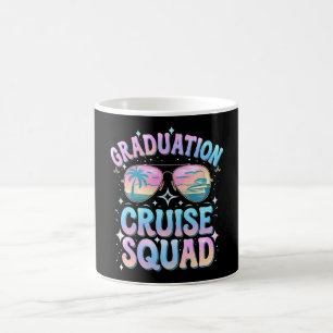 Taza De Café Barco de crucero de la escuadra de graduación retr