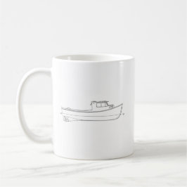Taza De Café Barco de pesca de la costa oeste del vintage - el