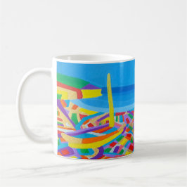 Taza De Café Barco de vela cerca del mar
