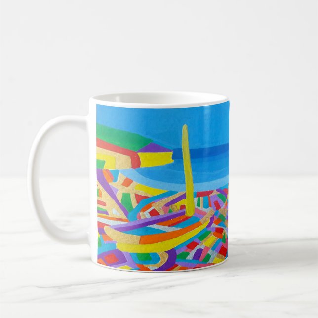 Taza De Café Barco de vela cerca del mar (Izquierda)