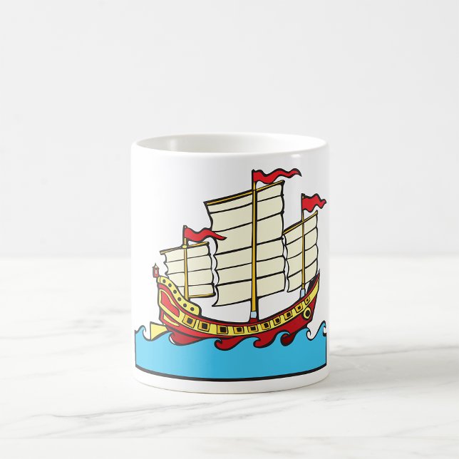 Taza De Café Barco de vela chino Mug (Subido por el creador)