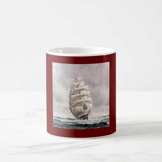 TAZA DE CAFÉ BARCO DE VELA DE CAFÉ MUG (Centro)