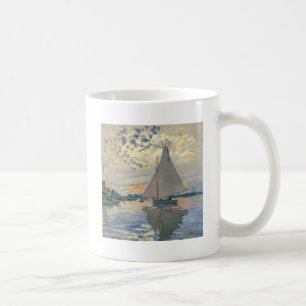 Taza De Café Barco de vela de Monet Impresionismo Francés Arte